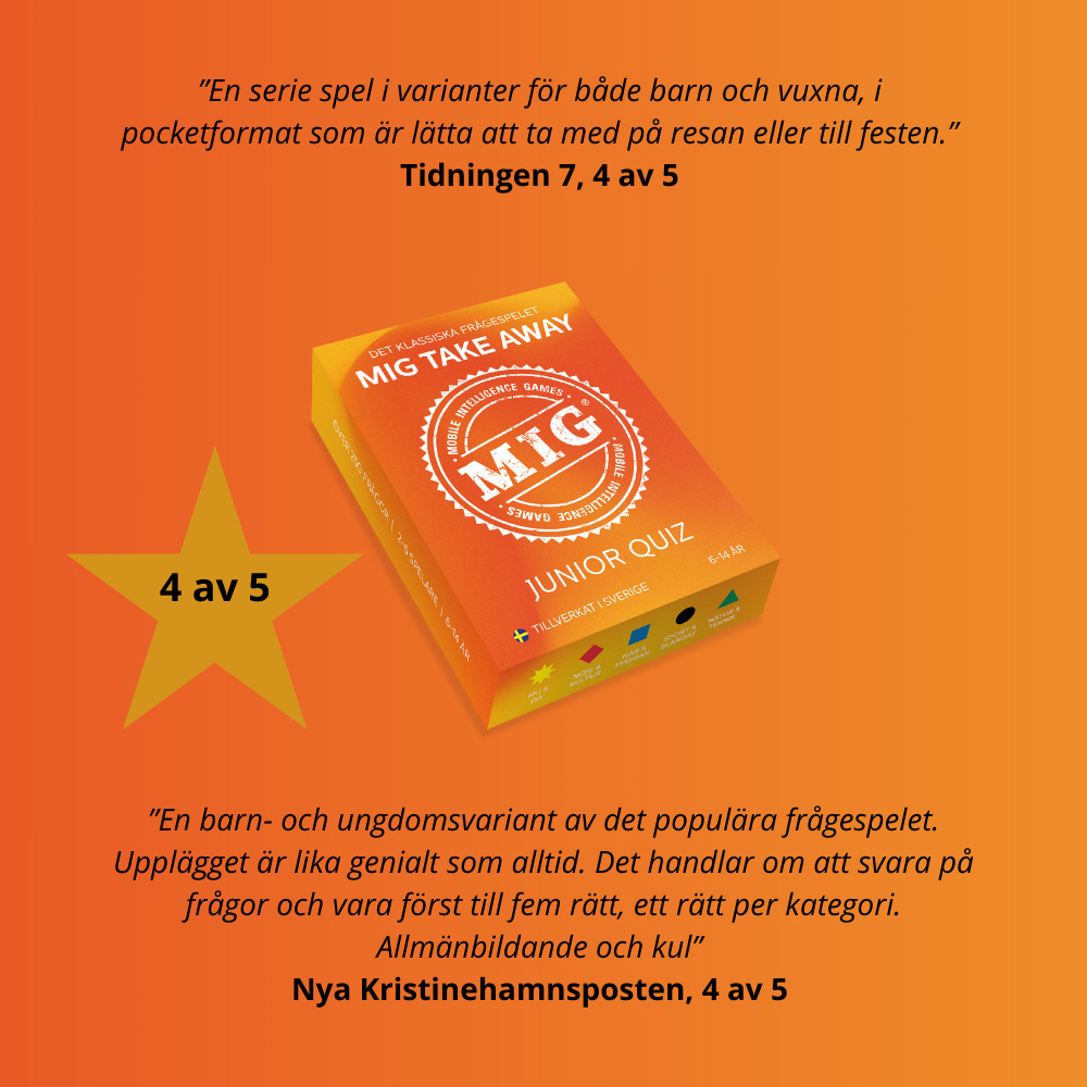 MIG Take Away - Junior Quiz