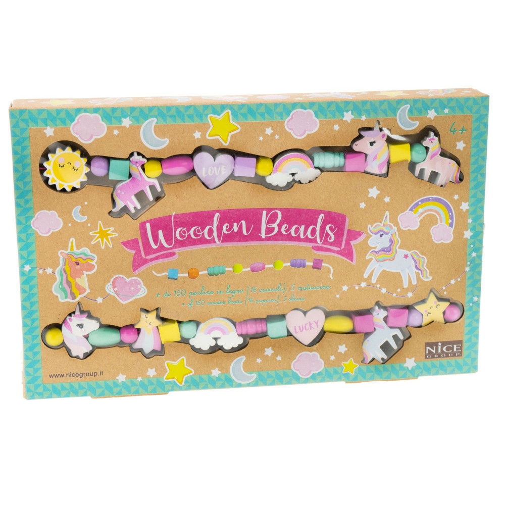 Nice Smyckes Pysselset Träpärlor Enhörning