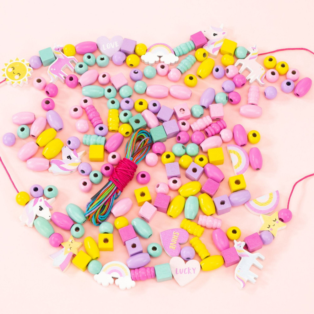 Nice Smyckes Pysselset Träpärlor Enhörning