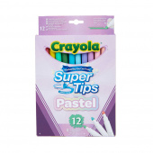 Crayola Super Tips Filtpennor Pastell 12 st Crayola Super Tips Filtpennor Pastell 12 st