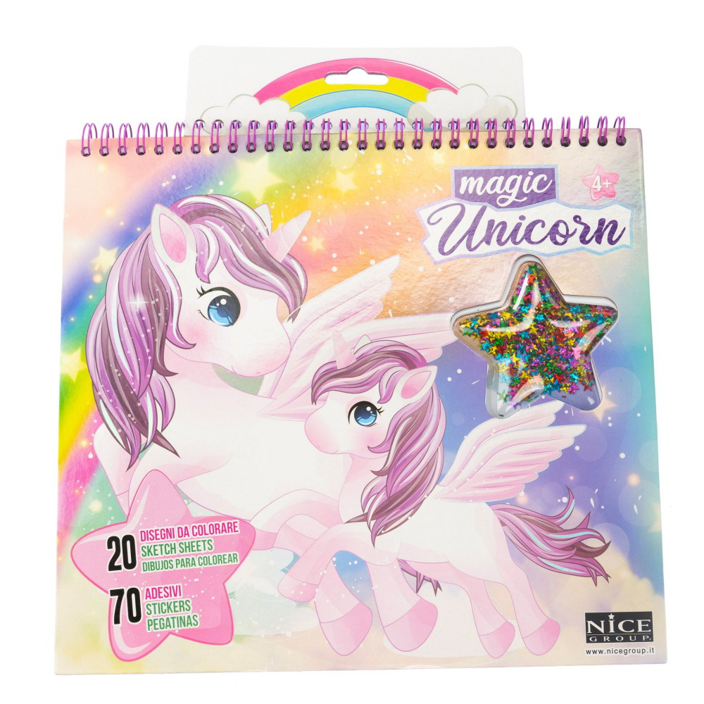 Girabrilla Magisk Enhörnings Målarbok