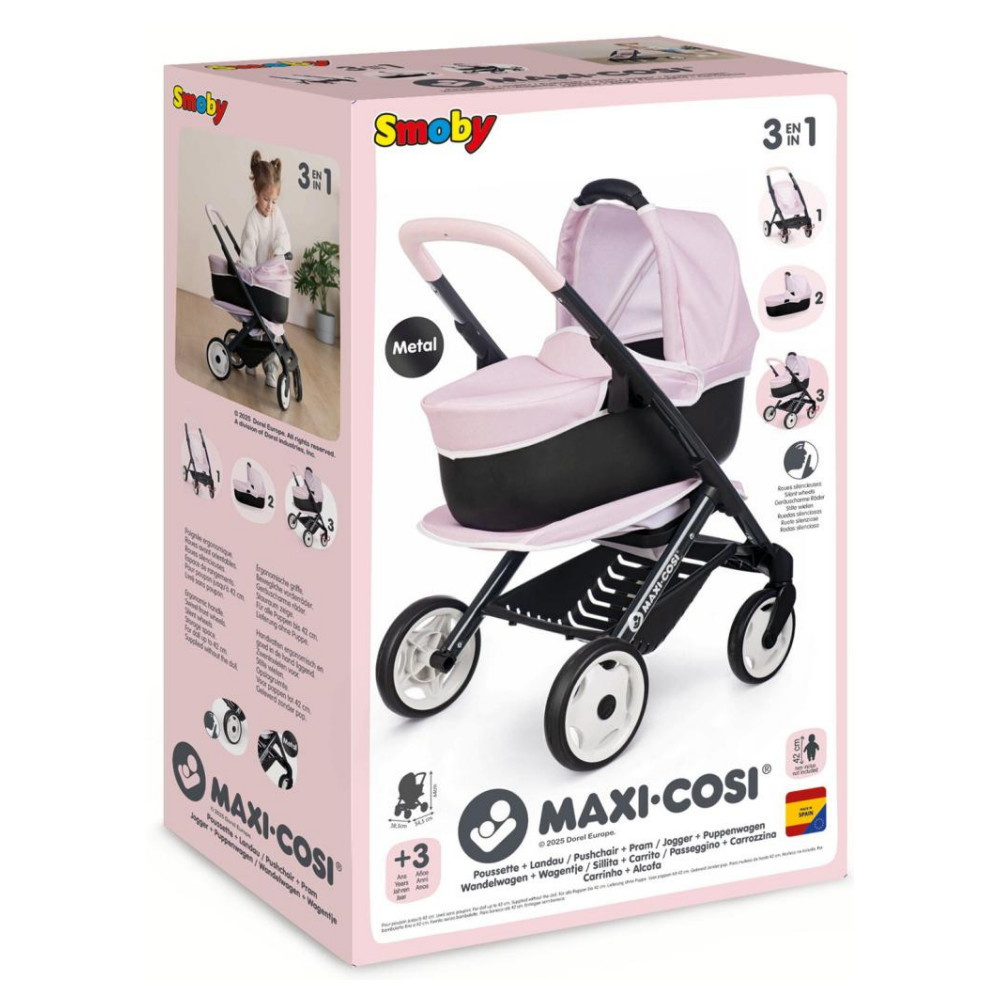 Maxi-Cosi 3-i-1 Dockvagn Rosa
