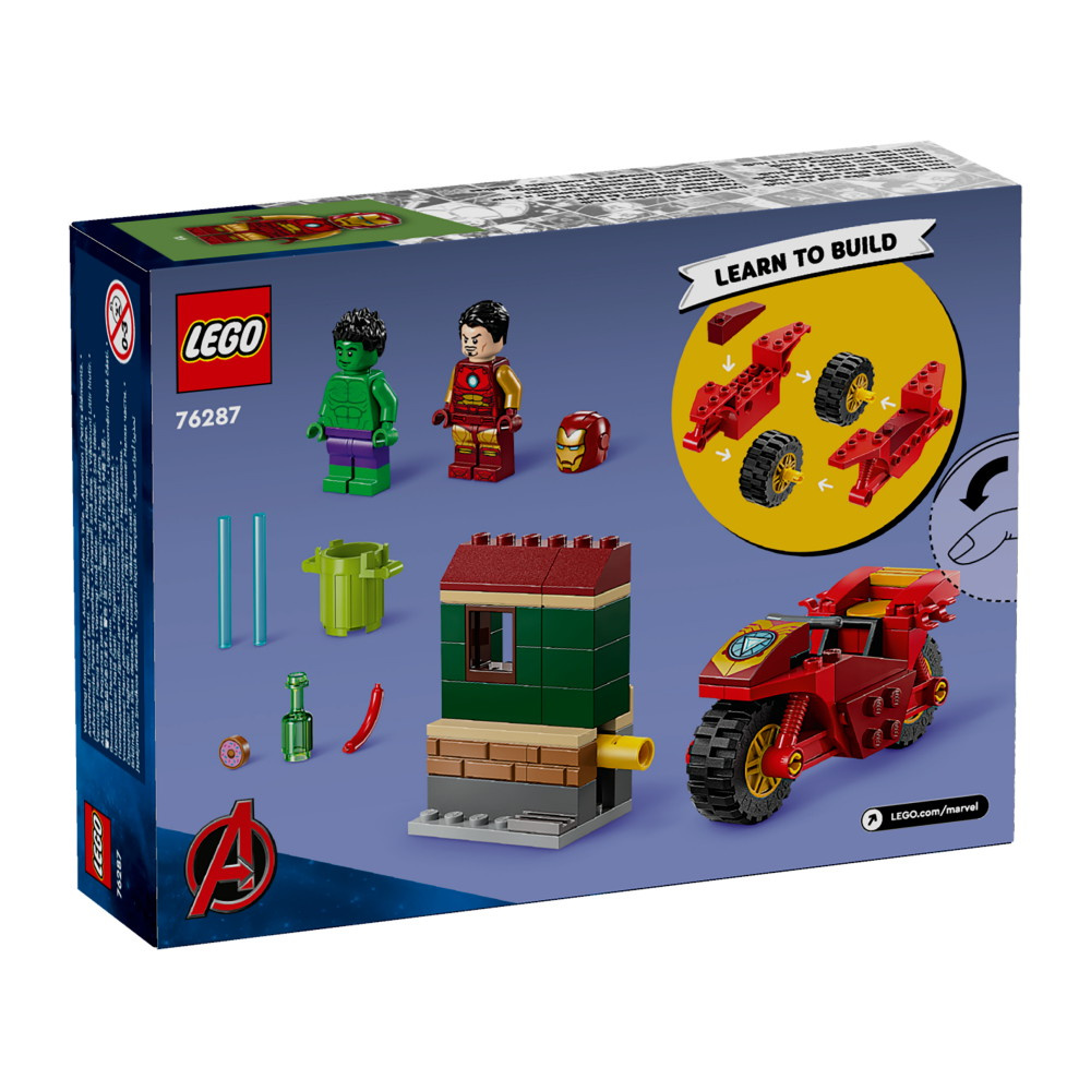 LEGO Marvel - Iron Man med motorcykel och Hulk