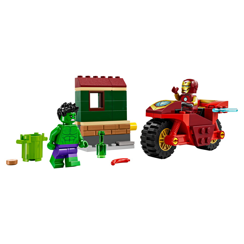 LEGO Marvel - Iron Man med motorcykel och Hulk