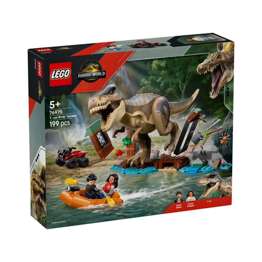 LEGO Jurassic World - Flodflykt med T. rex