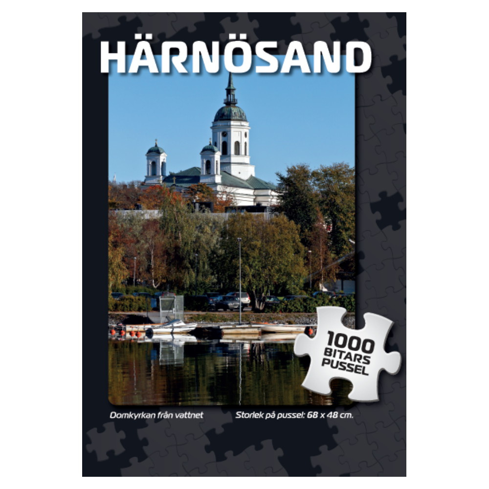 Svenska Pussel: Härnösand Domkyrkan från vattnet 1000 Bitar