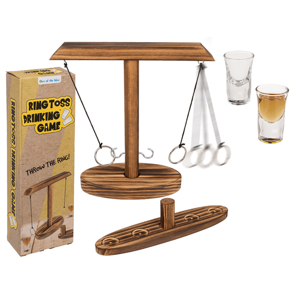 Wooden Ring Toss Drinking Game