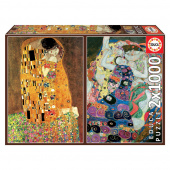 Educa Pussel: Gustav Klimt - The Kiss + The Maiden 2x1000 Bitar Educa Pussel: Gustav Klimt - The Kiss + The Maiden 2x1000 Bitar