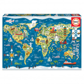 Educa Pussel: World Map 200 Bitar Educa Pussel: World Map 200 Bitar