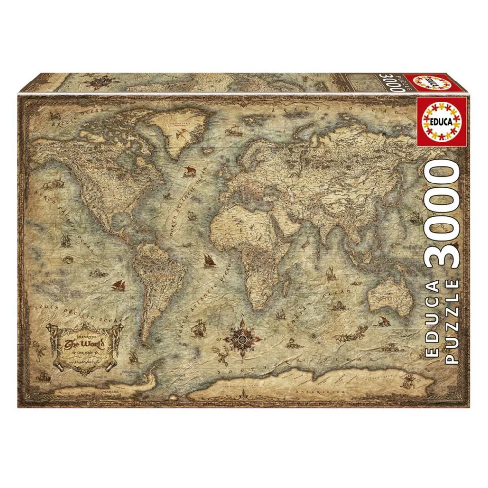 Educa Pussel: Map Of The World 3000 Bitar