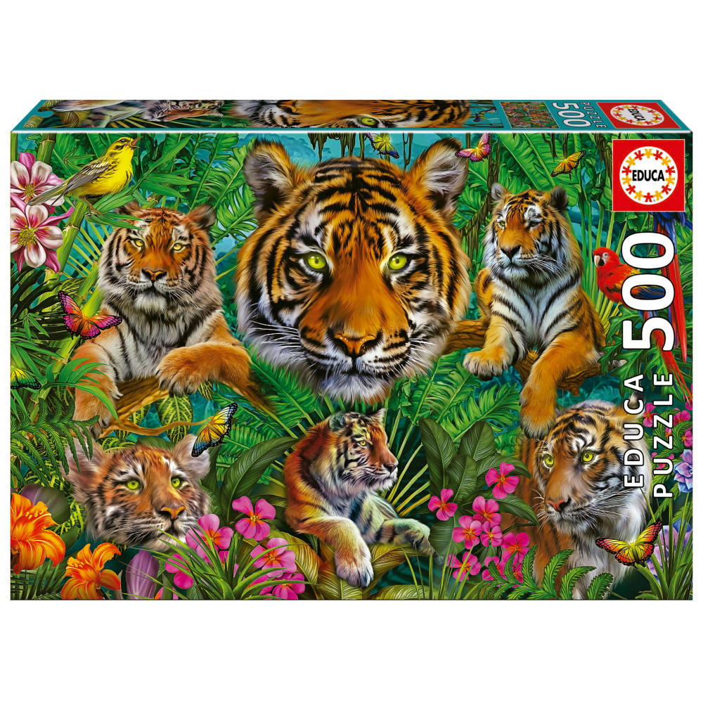 Educa Pussel: Tiger Jungle 500 Bitar