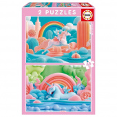 Educa Pussel: Magic unicorns 2 x 48 Bitar Educa Pussel: Magic unicorns 2 x 48 Bitar
