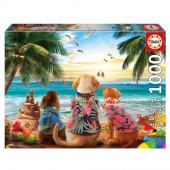 Educa Pussel: Dogs on the Beach 1000 Bitar Educa Pussel: Dogs on the Beach 1000 Bitar