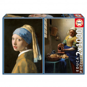 Educa Pussel: Vermeer - Girl with a pearl earring + The milkmaid 2x1000 Bitar Educa Pussel: Vermeer - Girl with a pearl earring + The milkmaid 2x1000 Bitar