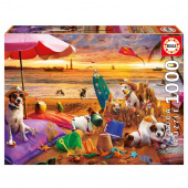 Educa Pussel: Dogs playing at the beach 1000 Bitar Educa Pussel: Dogs playing at the beach 1000 Bitar