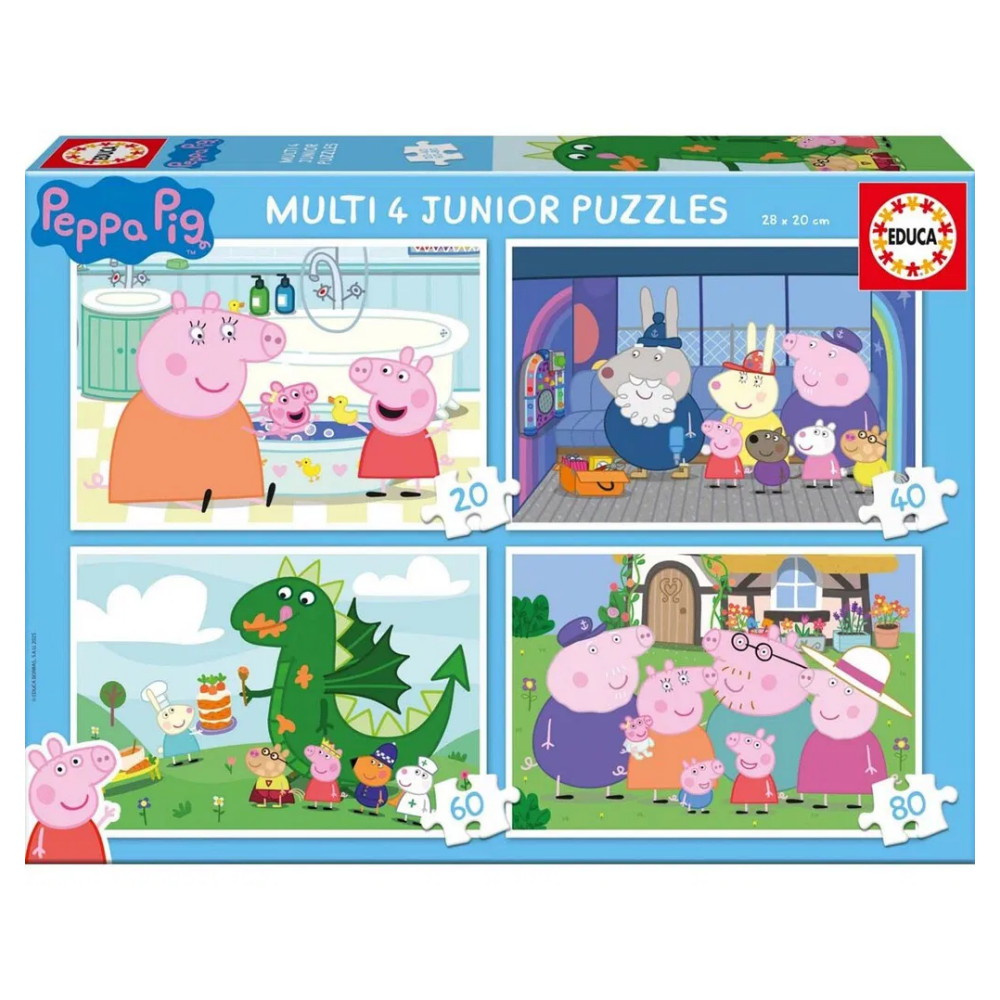 Educa Pussel: Peppa Pig - Multi 4, 20-80 Bitar