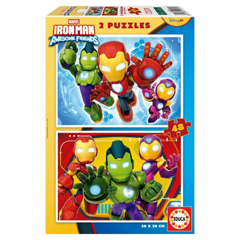Educa Pussel: Marvel Iron Man And His Awesome Friends 2 x 48 Bitar