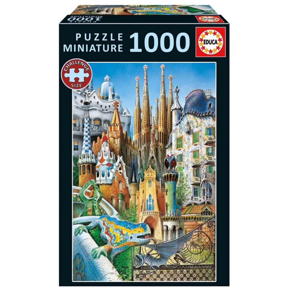 Educa Miniature Pussel: Collage Gaudi 1000 Bitar