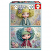 Educa Pussel: Flower girls 2 x 100 Bitar Educa Pussel: Flower girls 2 x 100 Bitar