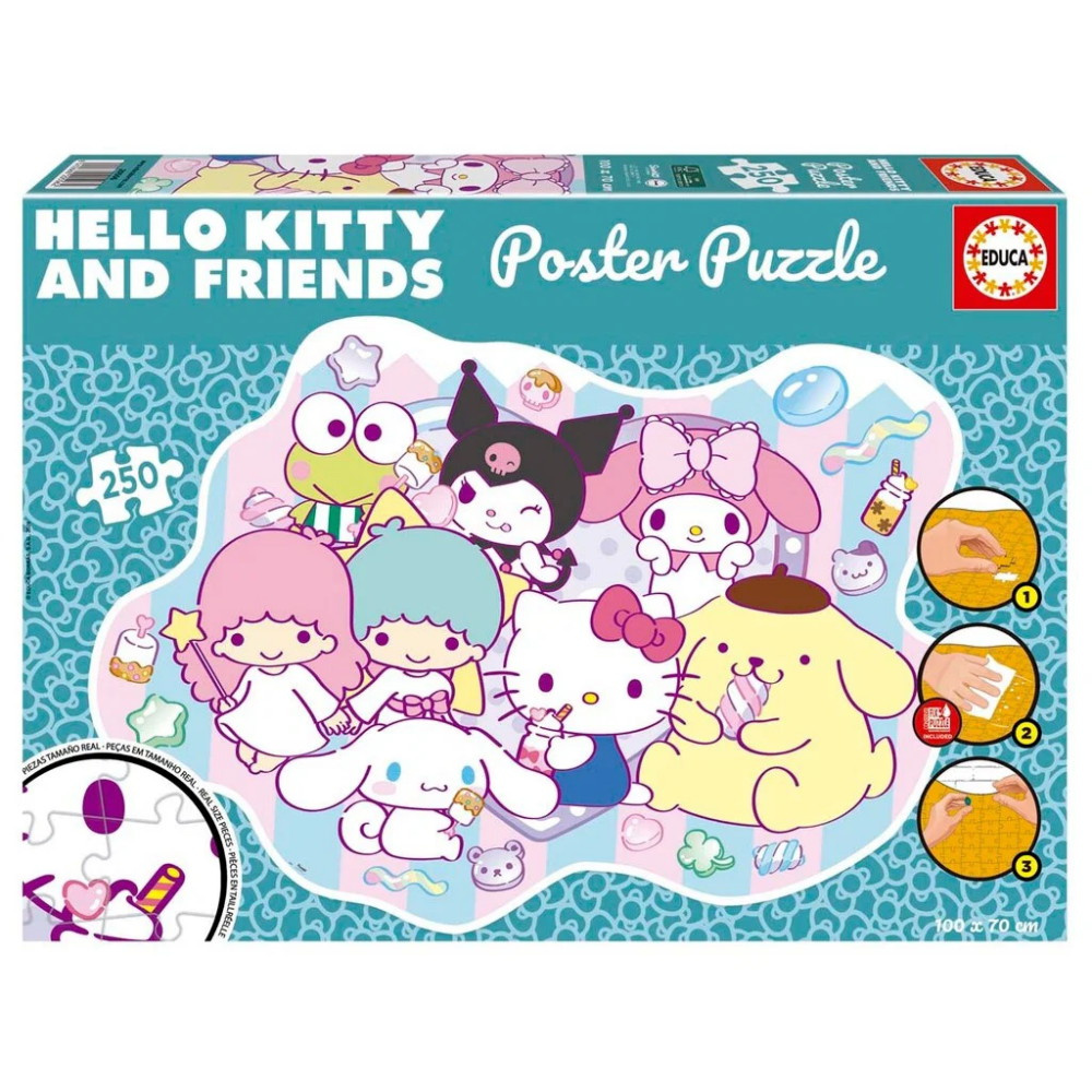 Educa Poster Pussel: Hello Kitty And Friends 250 Bitar