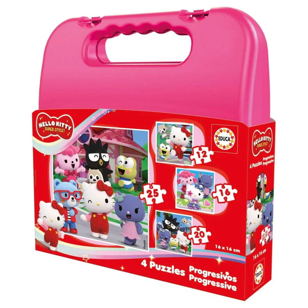 Educa Progressiva Pussel: Hello Kitty 12-25 Bitar