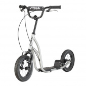 Air Scooter 12'' Solid Tire Sparkcykel Silver Black