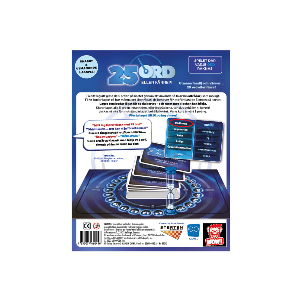 25 Ord eller färre?!