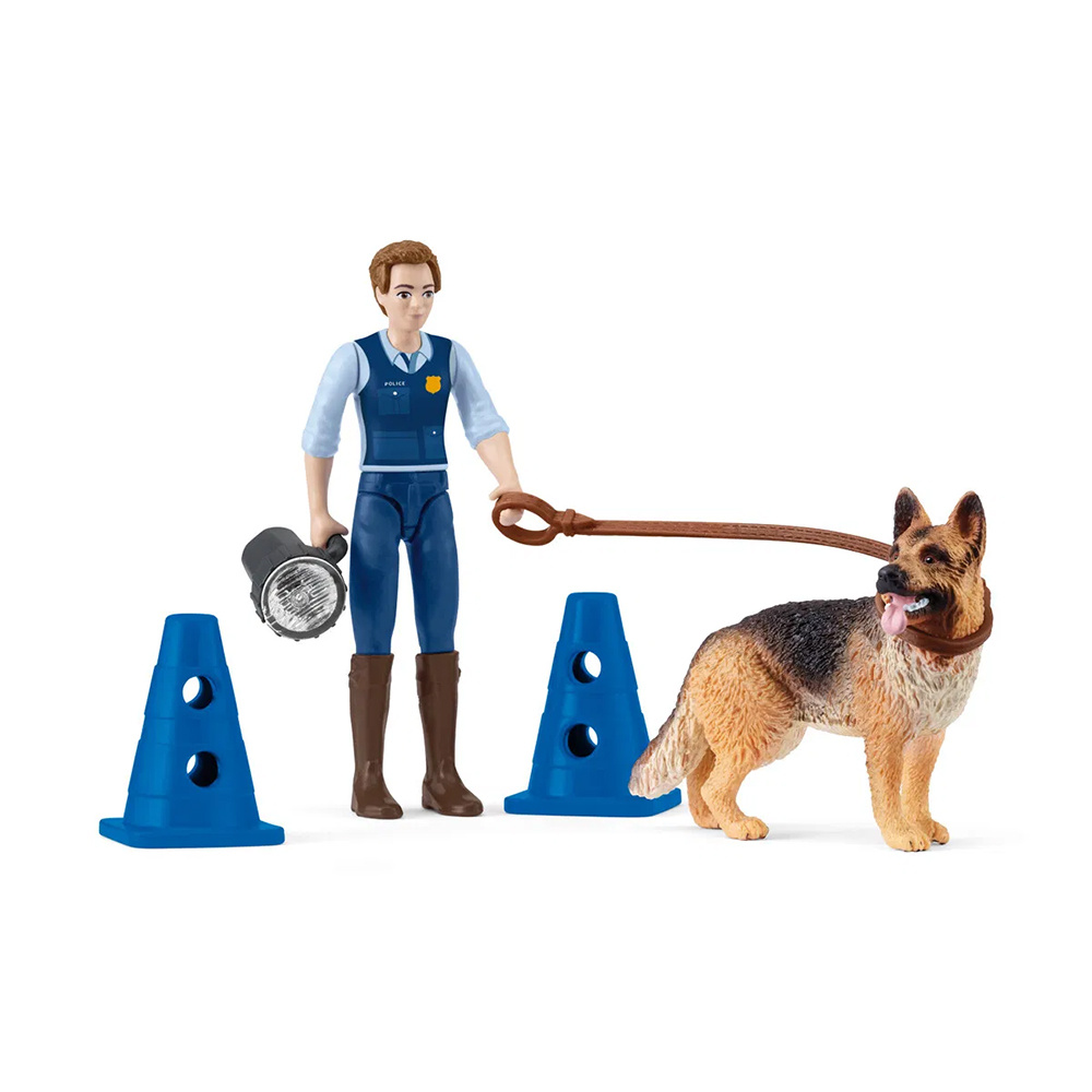 Schleich Pocket Set - Polis med hund