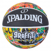 Spalding Rainbow Graffiti Rubber Basketball sz 7