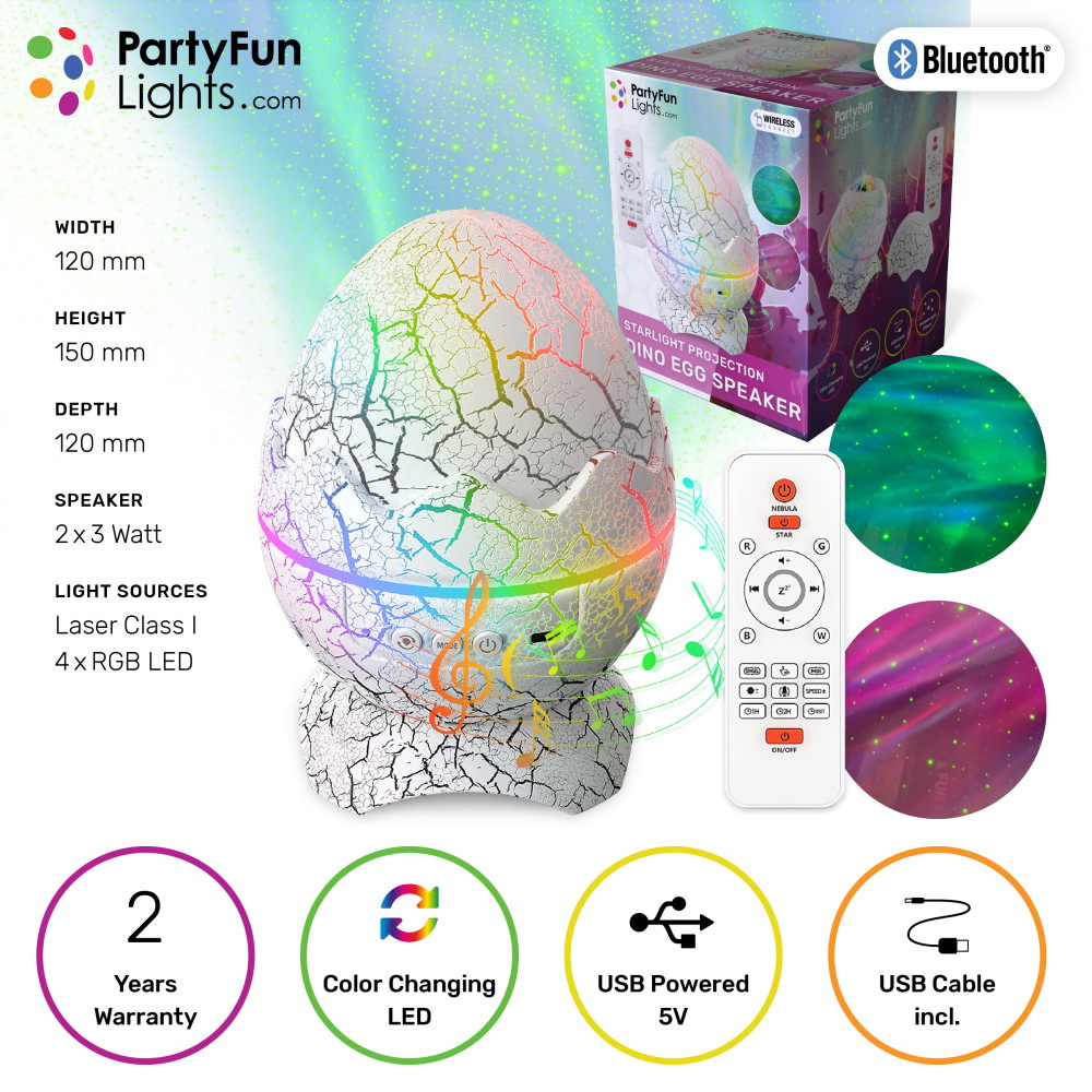 PFL Dinosaurie Ägg Stjärnprojektor