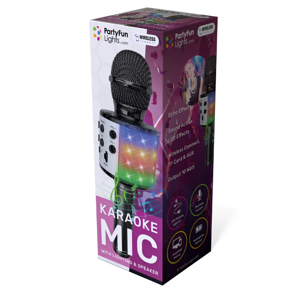 PFL Karaoke Microphone with Lighting & Speaker