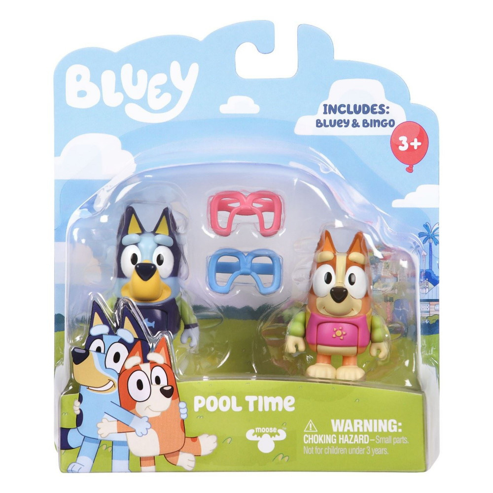 Bluey 2 pack figurer, Pool Time