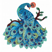 Artefakt träpussel - Peacock 99 Bitar