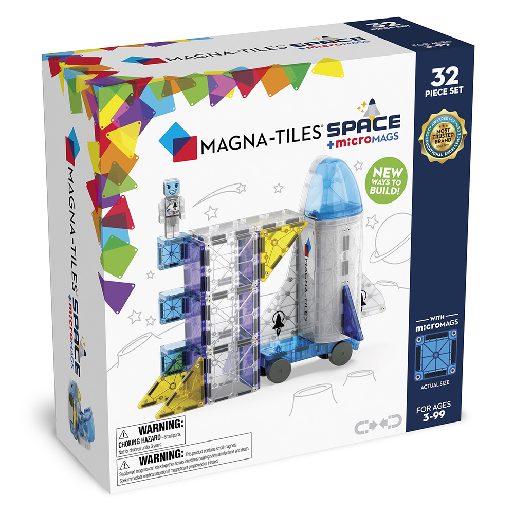 Magna-Tiles - Combo + MicroMags - Space - 32 Delar