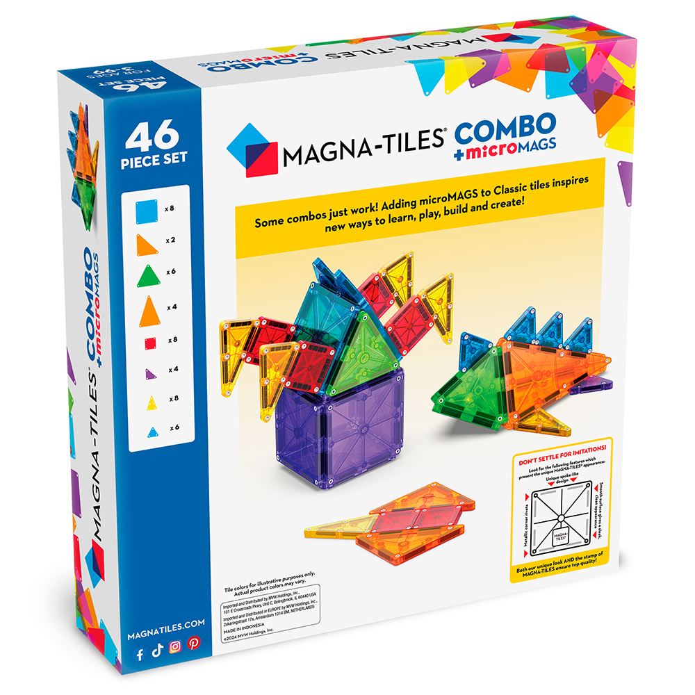 Magna-Tiles - Combo + MicroMags - 46 Delar