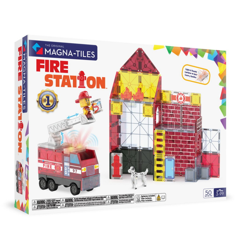 Magna-Tiles Brandstation med ljus och ljud 50 delar