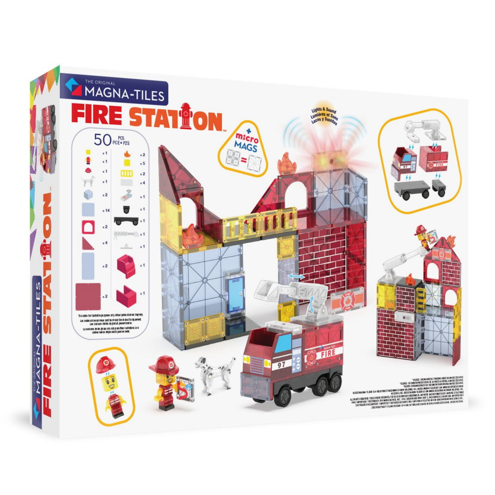 Magna-Tiles Brandstation med ljus och ljud 50 delar