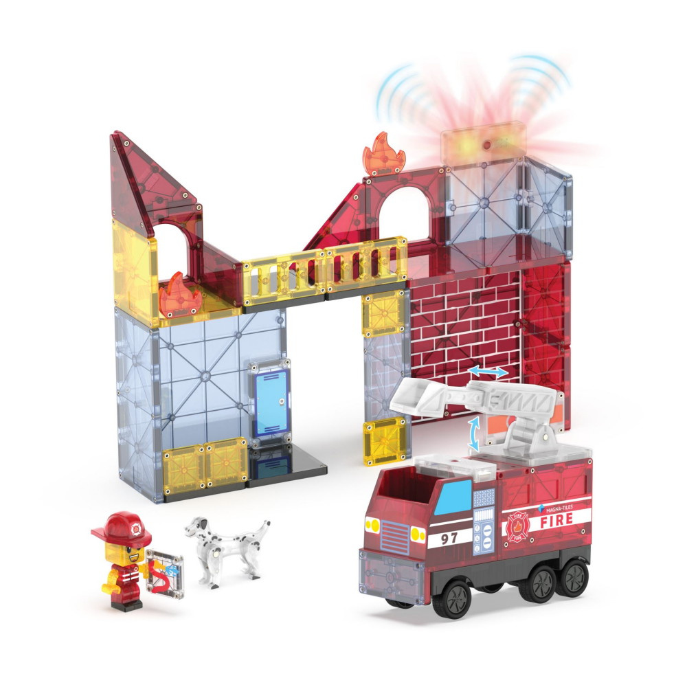 Magna-Tiles Brandstation med ljus och ljud 50 delar
