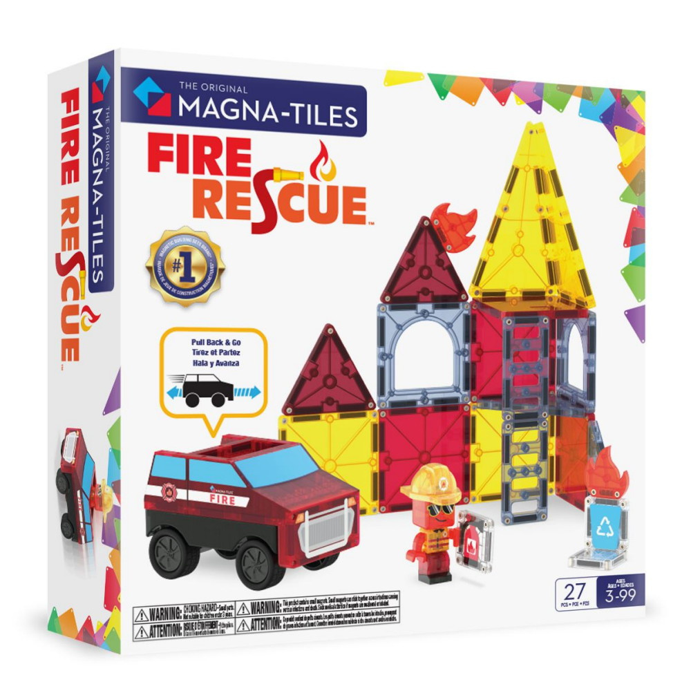 Magna-Tiles Brand- Och Räddningsstation 27 delar