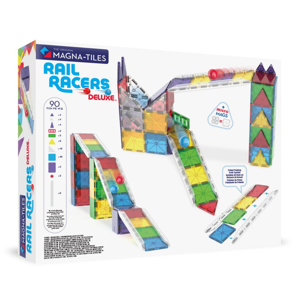 Magna-Tiles Rail Racers Deluxe 90 delar