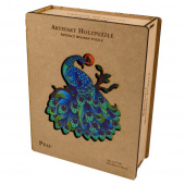 Artefakt träpussel - Peacock 132 Bitar