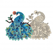 Artefakt träpussel - Peacock 132 Bitar