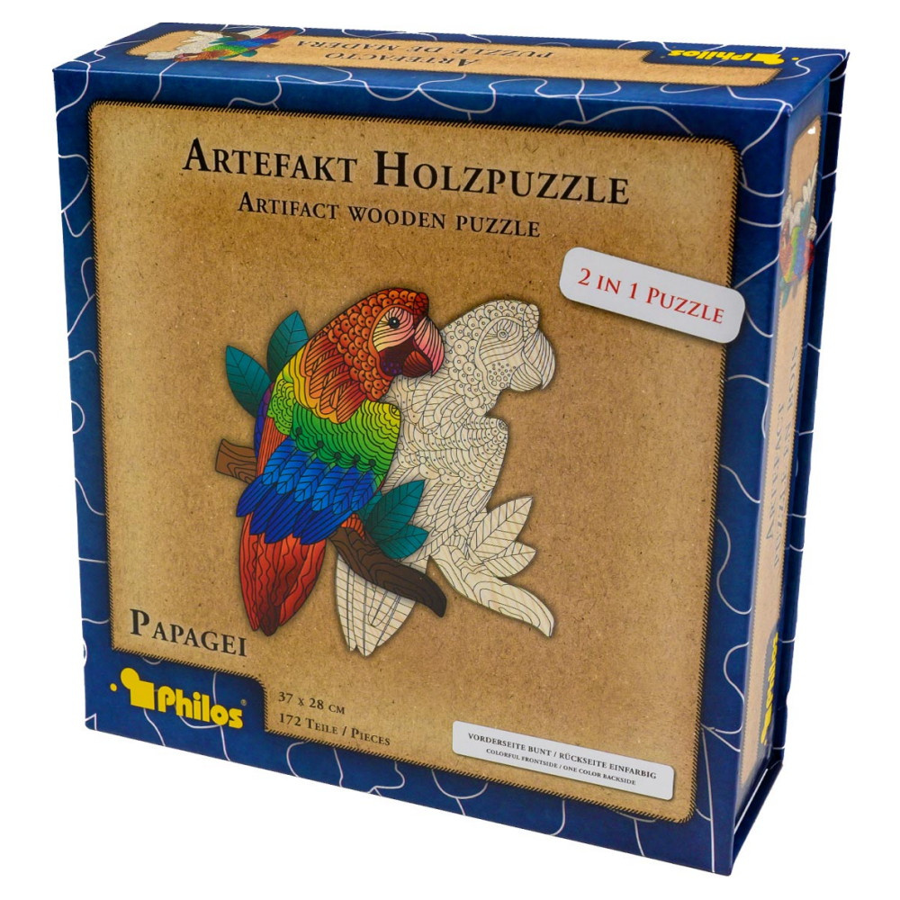 Artefakt Träpussel - Parrot 172 Bitar