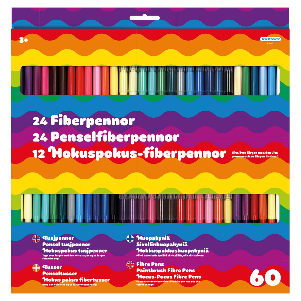 Kärnan Fiberpennor 60 pack