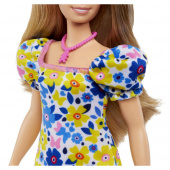 Barbie Fashionista Yellow Blue Floral Dress Barbie Fashionista Yellow Blue Floral Dress