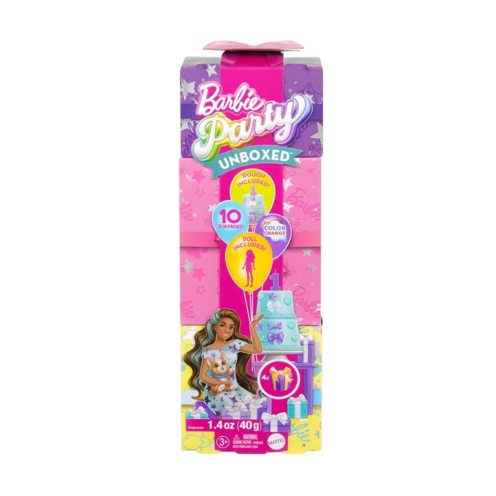 Barbie Party Unboxed - Brunett docka