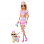 Barbie Twinning Looks - Hund och matchande rosa kläder Barbie Twinning Looks - Hund och matchande rosa kläder