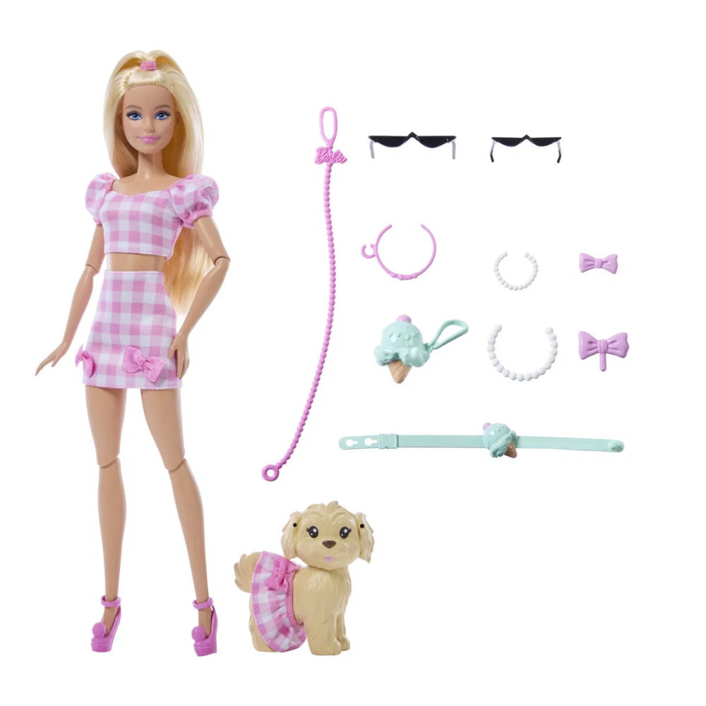 Barbie Twinning Looks - Hund och matchande rosa kläder