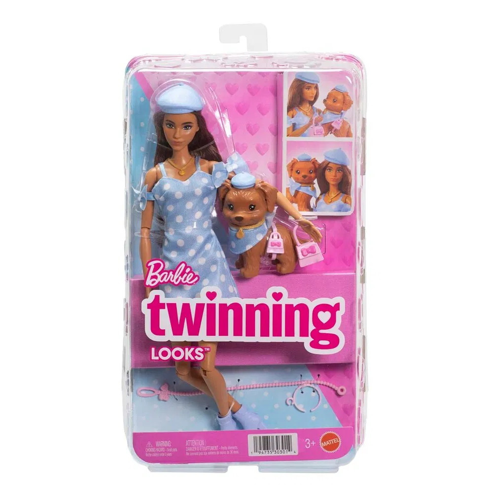 Barbie Twinning Looks Brunett Med Polka Dots