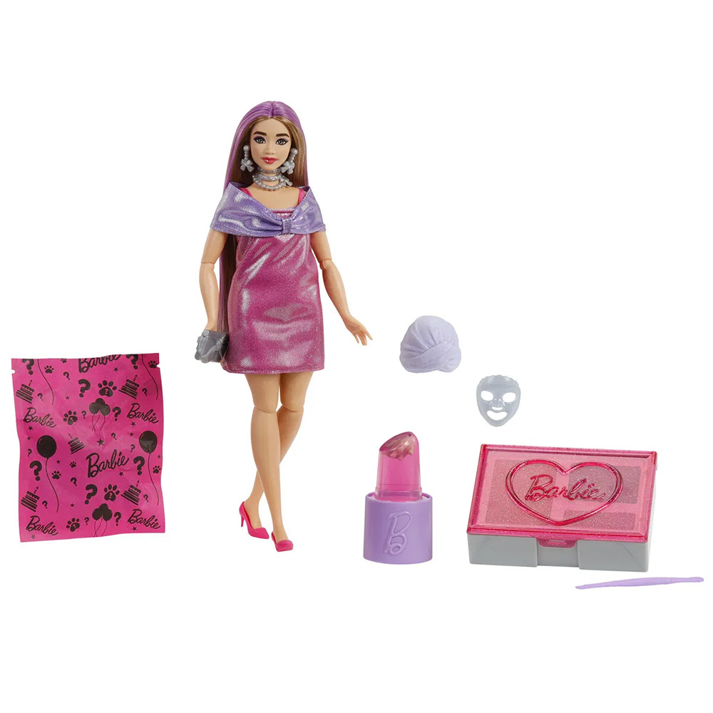 Barbie Glam Party Unboxed Pink Curvy Doll